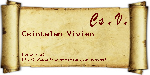 Csintalan Vivien névjegykártya